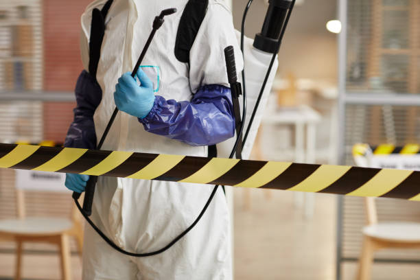 Professional Sewage Cleanup technician working in Bedminster, NJ